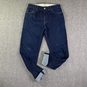 Levis Made & Crafted Selvedge Jeans Men 32x33 Tapered Dark Blue Y2K Retro
